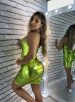 vestido metalizado carnaval verde