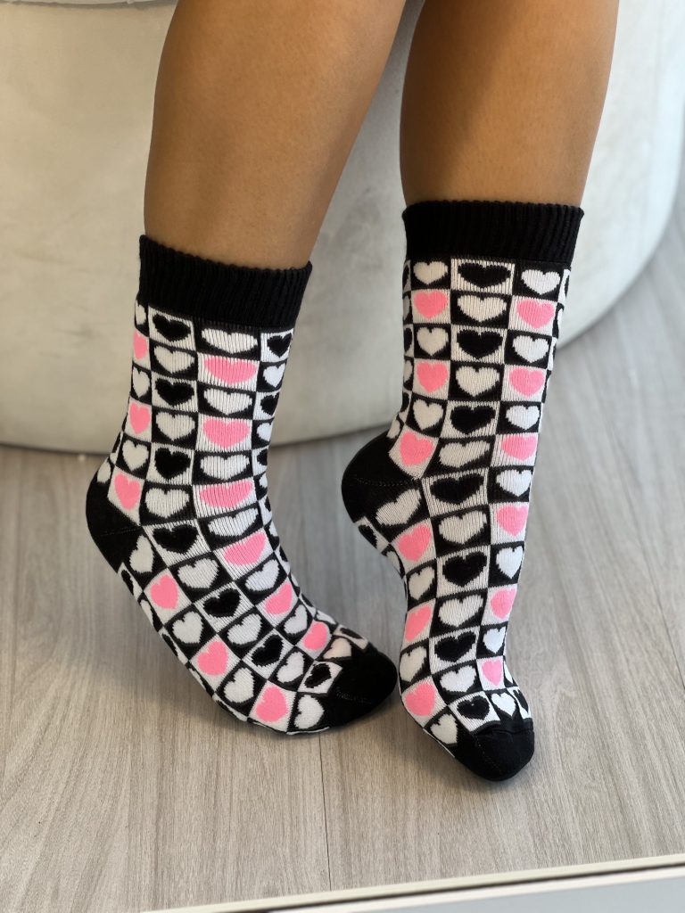 meia cano longo atoalhado coração 7610.001 meia cano longo atoalhado coração 7610.001