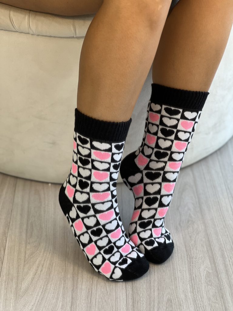 meia cano longo atoalhado coração 7610.001 meia cano longo atoalhado coração 7610.001