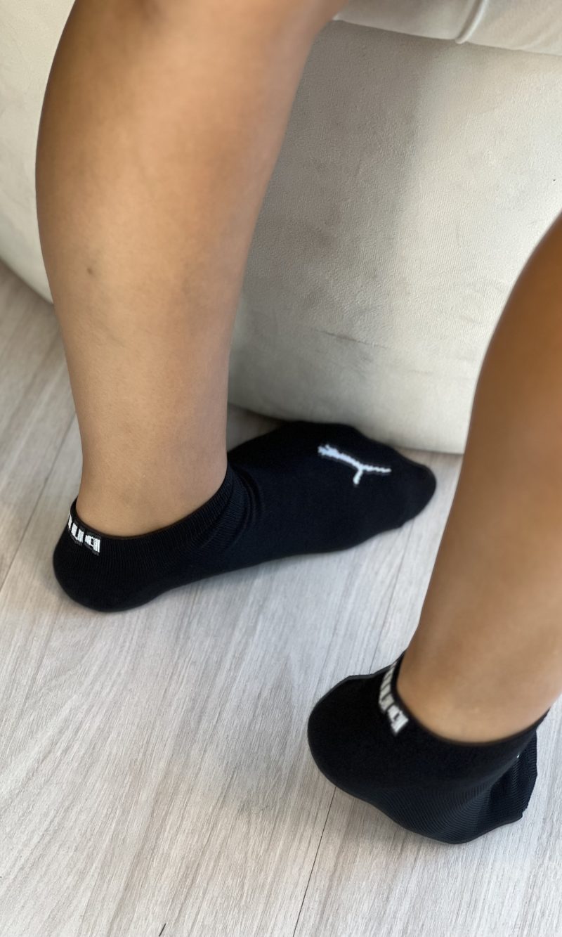 meia esportiva kit 3 pares preto puma 4725.001