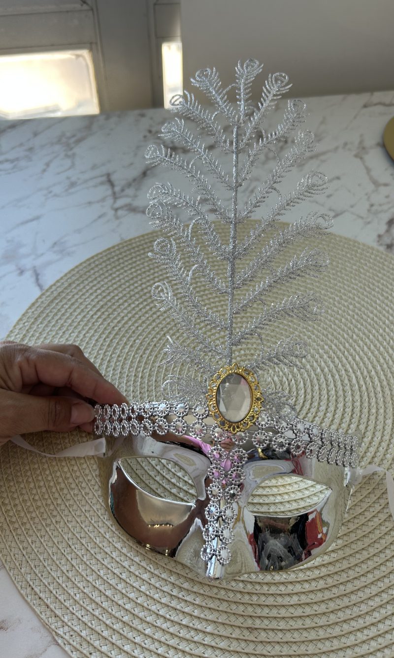 mascara de carnaval prata