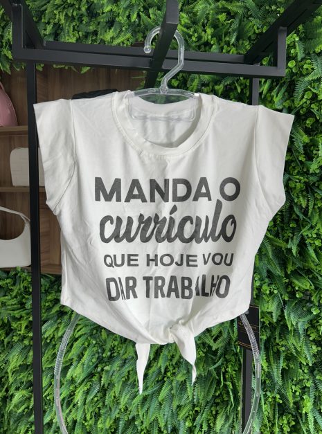 cropped manda o currículo off white