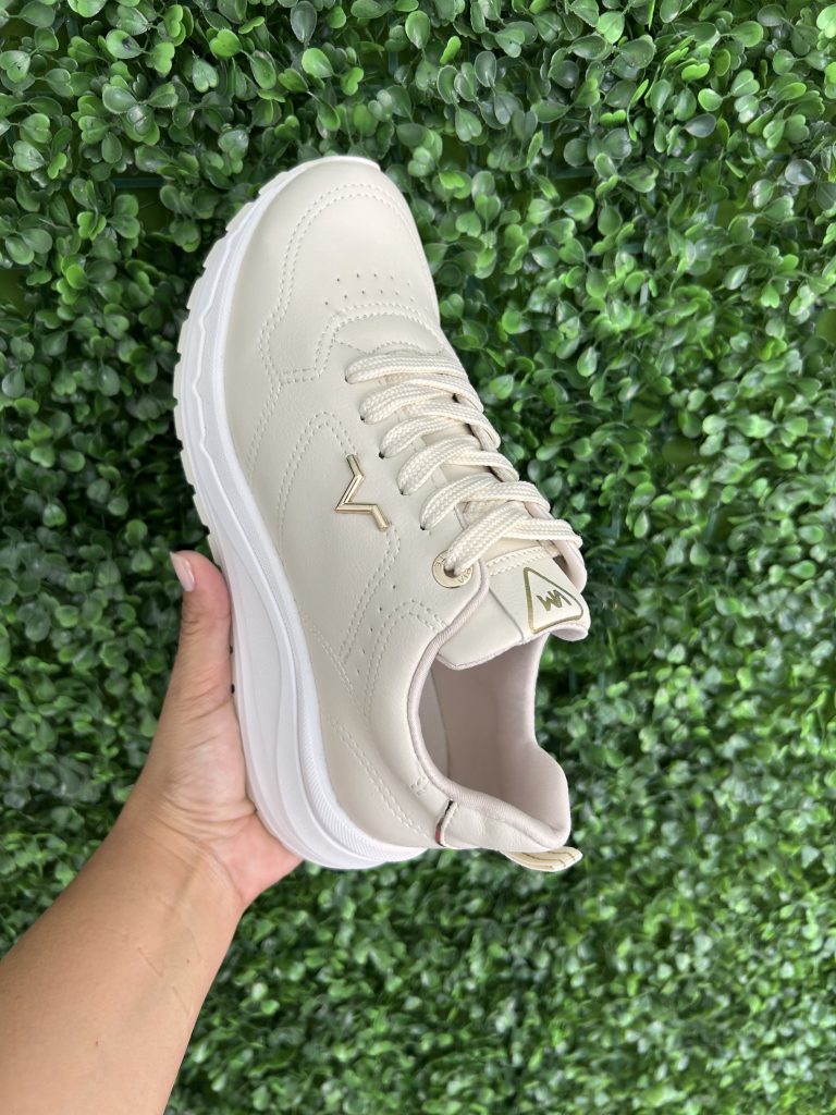 tênis casual jogging marfim via marte 136 002 15 tênis casual jogging marfim via marte 136 002 15