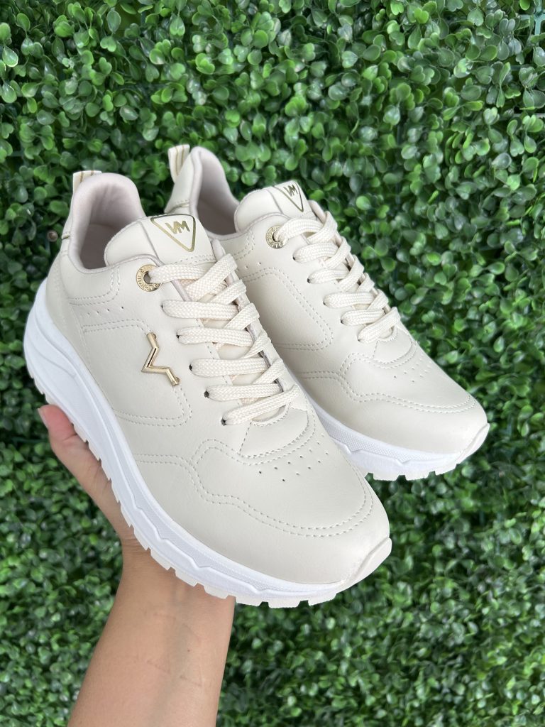 tênis casual jogging marfim via marte 136 002 15 tênis casual jogging marfim via marte 136 002 15
