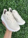 tênis casual jogging marfim via marte 136 002 15