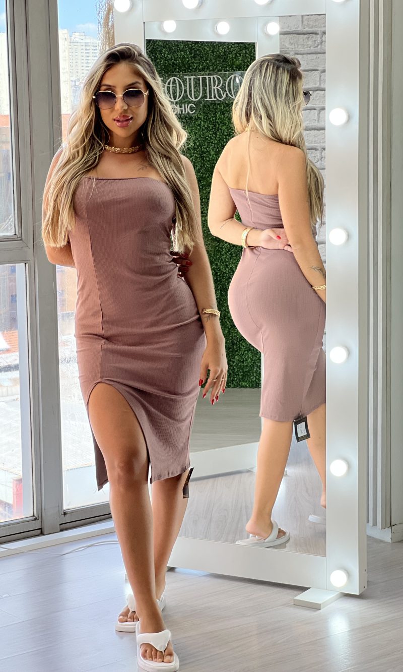 vestido midi heshy chocolate vestido midi heshy chocolate