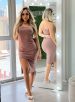vestido midi heshy chocolate