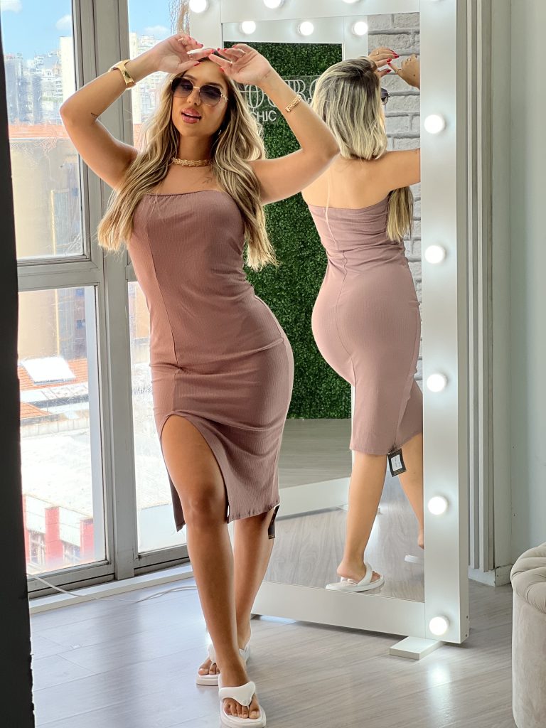vestido midi heshy chocolate vestido midi heshy chocolate