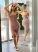 vestido midi heshy chocolate