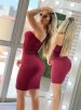 vestido midi heloisa bordo