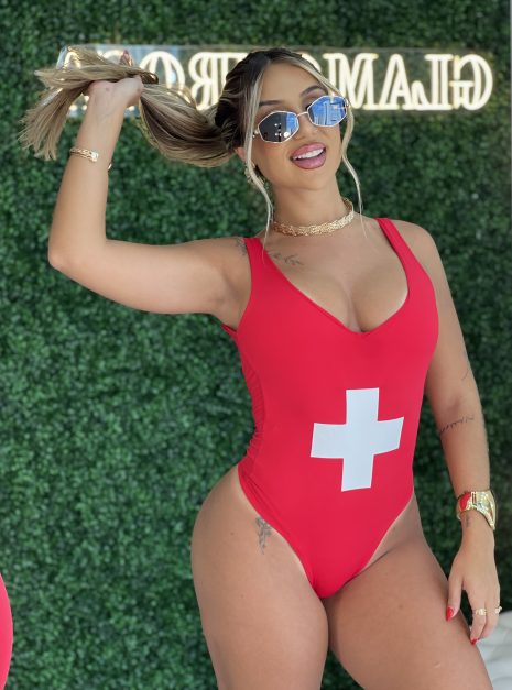 maiô claudinha vermelho