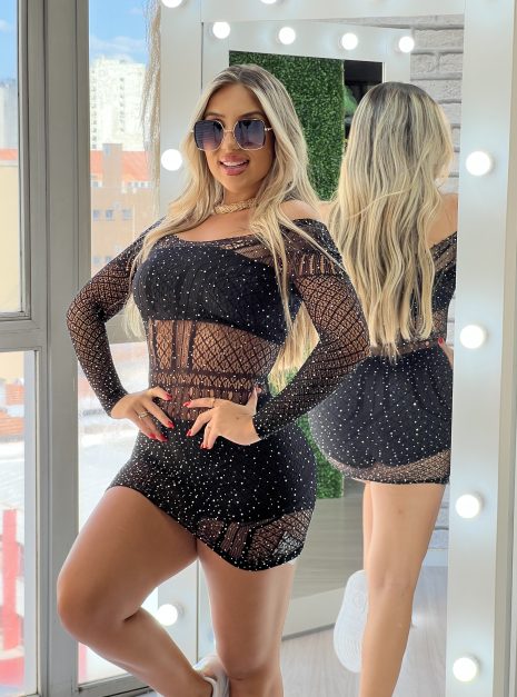 vestido arrastão mariana vermelho