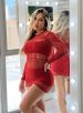 vestido arrastão mariana vermelho