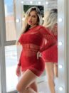 vestido arrastão mariana vermelho