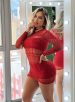 vestido arrastão mariana vermelho