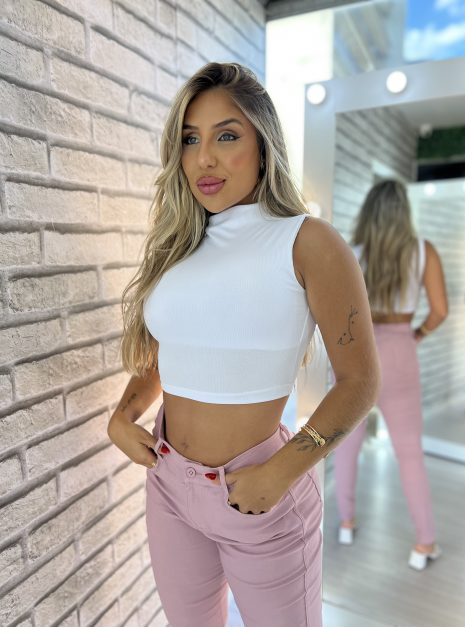 cropped jaque branco