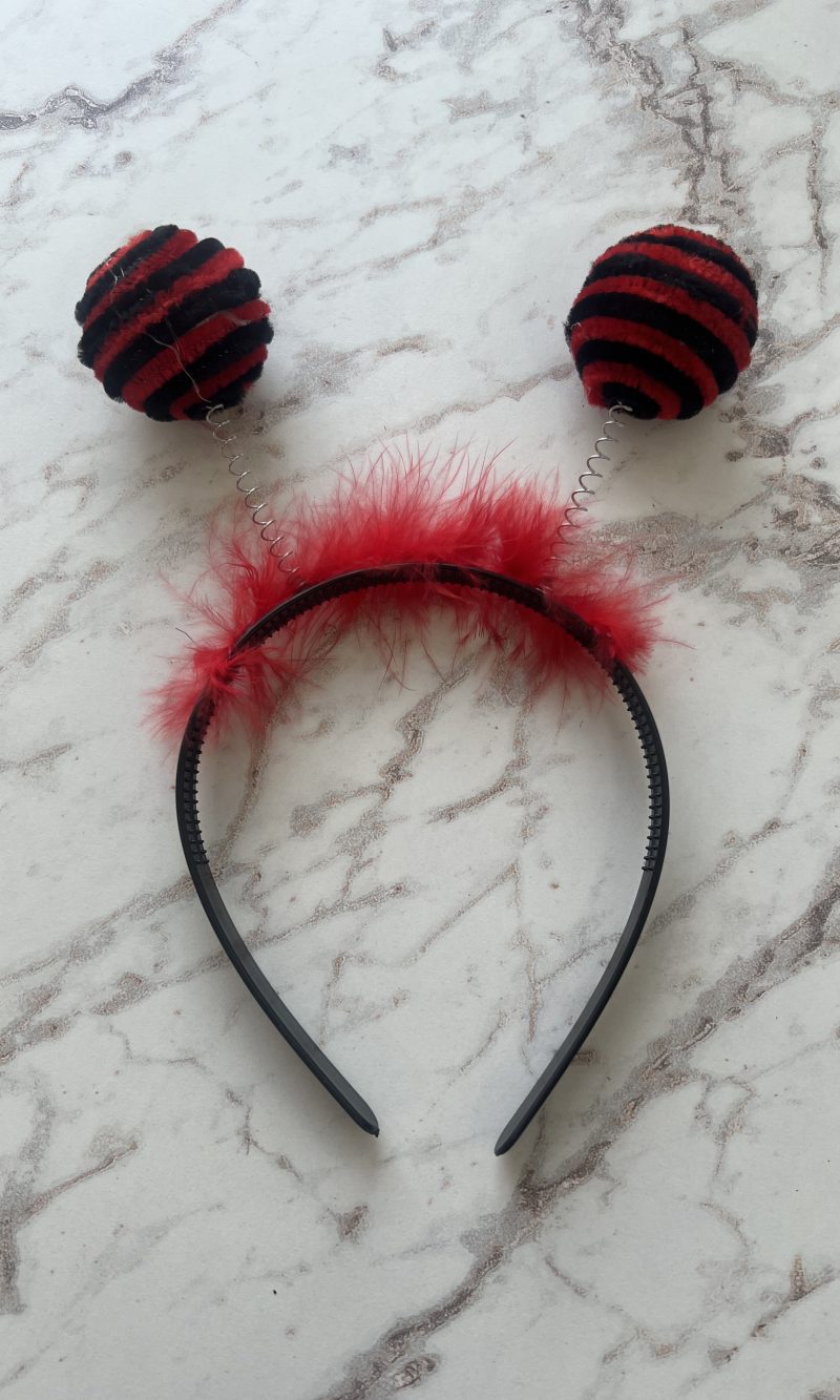 tiara abelhinha vermelho