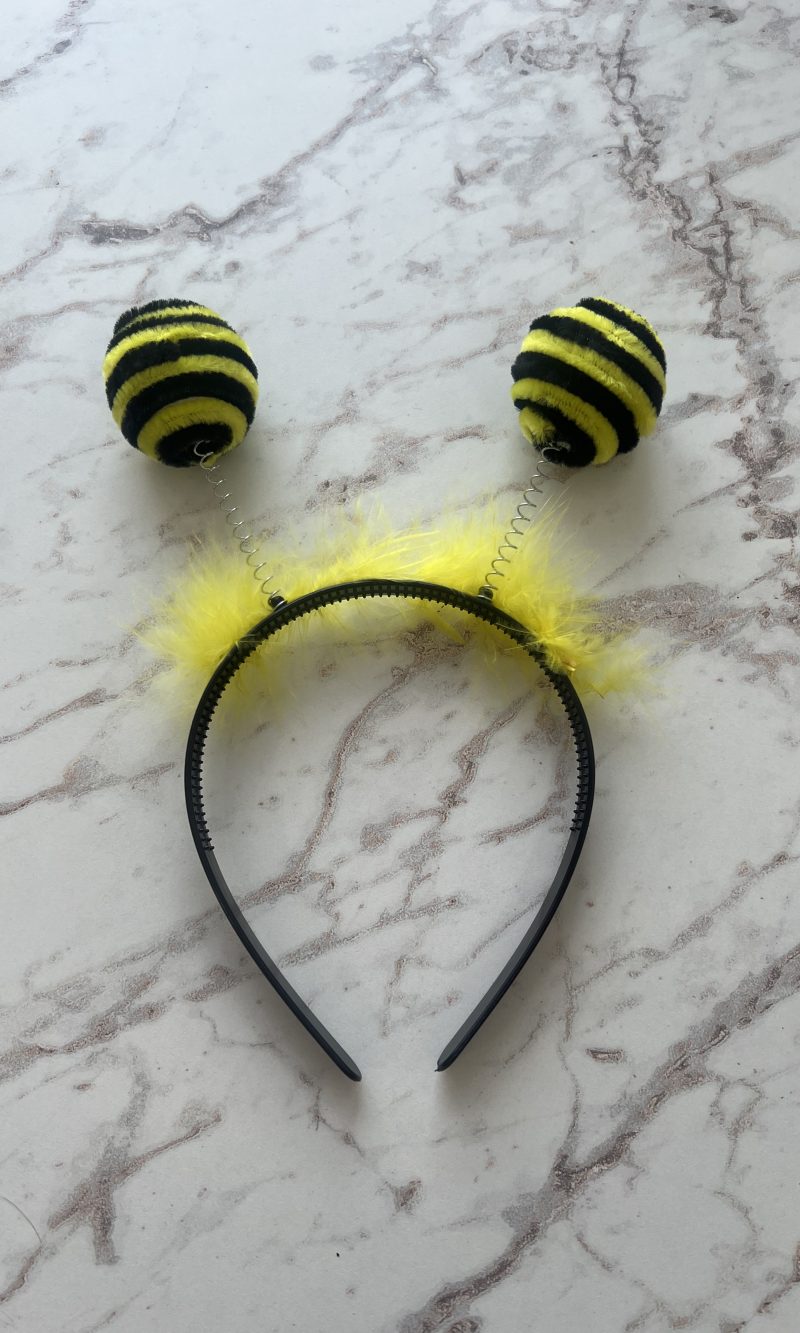 tiara abelhinha amarelo