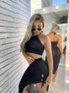 conjunto tricot danubia preto
