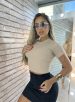 blusa cropped manu bege