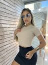 blusa cropped manu bege