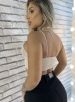 top sem costura bege selene