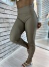 calça courino janice bege