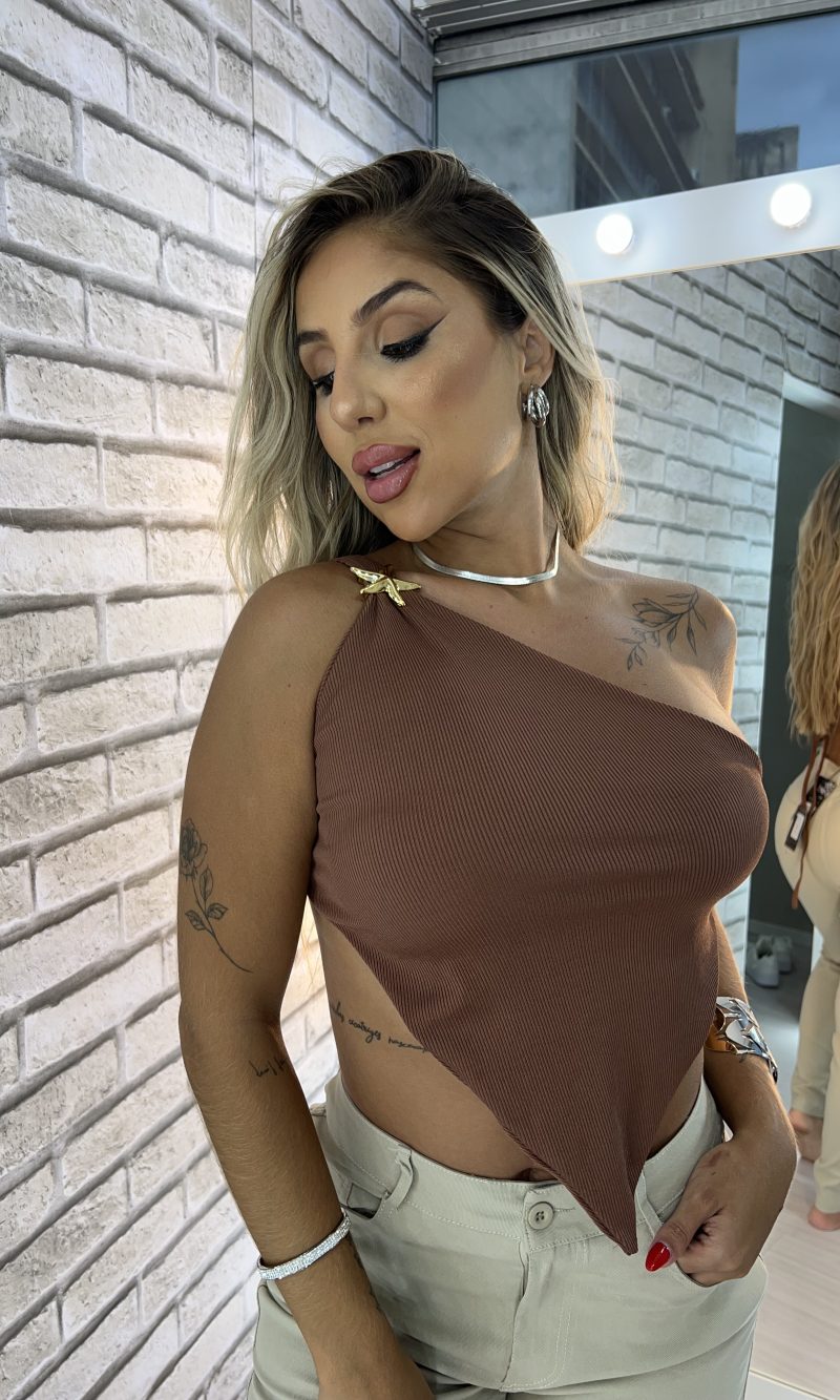 cropped estrela branco