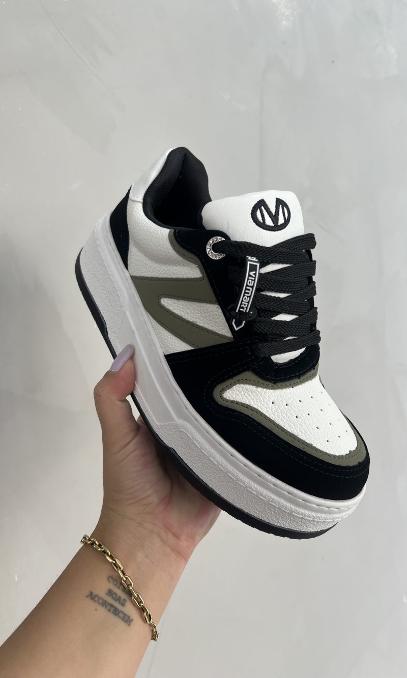 tênis casual pretomilkbosque via marte 223 002 01