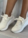 tênis casual jogging marfim via marte 136 002 15