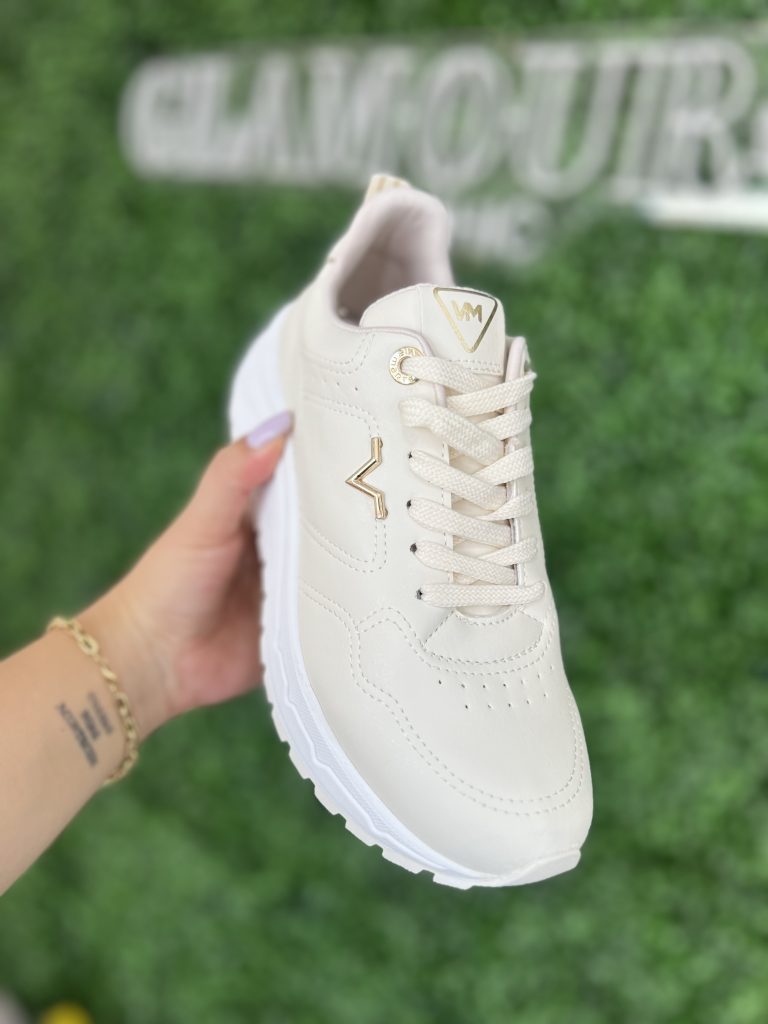tênis casual jogging marfim via marte 136 002 15 tênis casual jogging marfim via marte 136 002 15