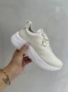 tênis casual jogging marfim via marte 136 002 15