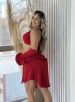 conjunto chemise top betina vermelho