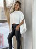 blusa capa com top branco