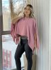 blusa capa com top rosé