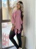 blusa capa com top rosé