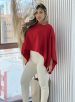 blusa capa com top vermelho