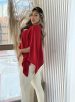 blusa capa com top vermelho