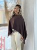 blusa capa com top marrom