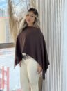 blusa capa com top marrom