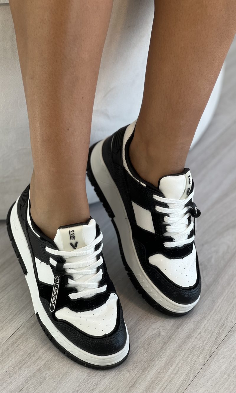 tênis casual preto/preto branco/preto via marte 219 003 01