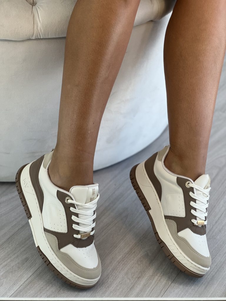 tênis casual bege/marrom claro/off white via marte 219 002 04 tênis casual bege/marrom claro/off white via marte 219 002 04