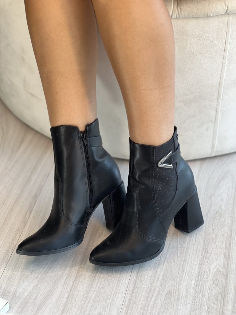 bota cano curto brilho preto mississipi mc873 bota cano curto brilho preto mississipi mc873