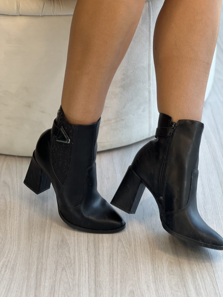 bota cano curto brilho preto mississipi mc873 bota cano curto brilho preto mississipi mc873