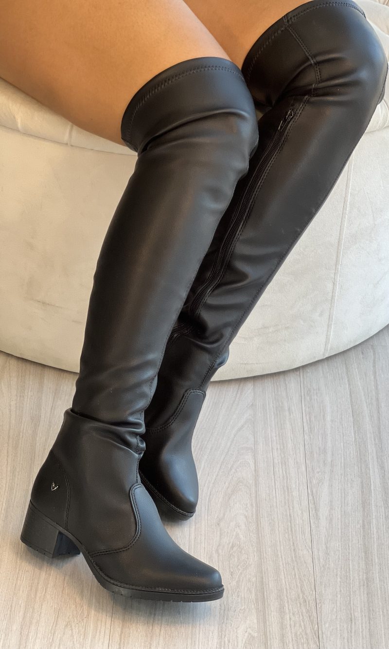 bota over salto baixo preto mississipi me124