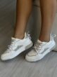 tênis casual cadarço branco/cinza vizzano 1455.103