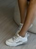 tênis casual cadarço branco/cinza vizzano 1455.103