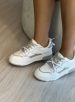 tênis casual cadarço branco/cinza vizzano 1455.103
