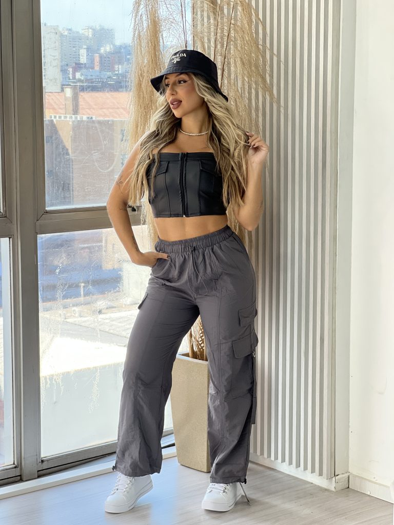 calça martina cinza