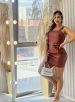 vestido courino debby marrom